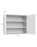 Milan White Matte 36x30 Wall Cabinet