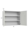 Milan Cream 36x30 Wall Cabinet
