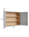 Gramercy Grey Mist 36x30 Wall Cabinet