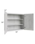 Heather Grey Shaker 36x30 Wall Cabinet