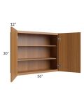 Portland Walnut 36x30 Wall Cabinet 