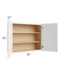 Alpine White Shaker 36x30 Wall Cabinet 