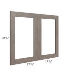 Natural Grey Shaker 36x30 Glass Door Only with Glass Included