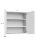 Euro Gloss White 36x35-1/4 Wall Cabinet