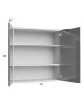 Milan Grey Gloss 36x36 Wall Cabinet