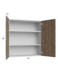 Milan Pecan 36x36 Wall Cabinet