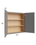 Stratton Dark Grey Shaker 36x36 Wall Cabinet