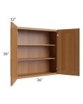 Artisan Walnut Shaker 36x36 Wall Cabinet