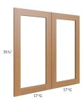 Artisan Walnut Shaker 36x36 Glass Door Only with Glass Included
