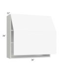 Venetian White Matte 36x36 Lift Up Bi-Fold Door Wall Cabinet