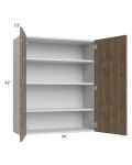 Milan Pecan 36x42 Wall Cabinet