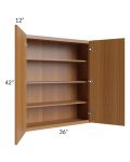 Portland Walnut 36x42 Wall Cabinet 