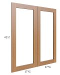 Artisan Walnut Shaker 36x42 Glass Door Only with Glass Included