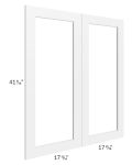 Alpine White Shaker 36x42 Glass Door Only with Glass Included