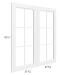 Signature Vanilla 36x42 Mullion Glass Door Only with Glass Included