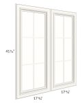 Signature Vanilla 36x42 Mullion Glass Door Only with Glass Included