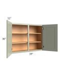 Midtown Pistachio Green Shaker 39x30 Wall Cabinet
