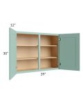 Midtown Mint Green Shaker 39x30 Wall Cabinet