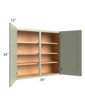 Midtown Pistachio Green Shaker 39x36 Wall Cabinet