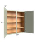 Midtown Pistachio Green Shaker 39x42 Wall Cabinet