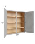 Gramercy Grey Mist 39x42 Wall Cabinet