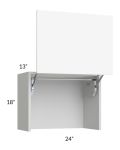 Milan White Matte 24" Countertop Wall Appliance Cabinet
