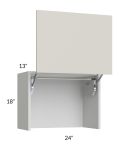 Milan Beige Matte 24" Countertop Wall Appliance Cabinet