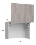 Milan Hazel 24" Countertop Wall Appliance Cabinet