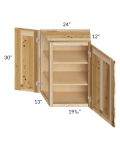 Prairie Shaker 24x30 Wall End Angle Cabinet - Out of stock through mid April