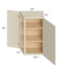 Stratton Khaki Shaker 24x36 Wall End Angle Cabinet - Out of stock through mid April