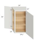 Wellfleet Linen 24x36 Wall End Angle Cabinet - Out of stock through April