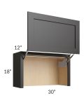 Midtown Java Shaker 30" Countertop Wall Appliance Cabinet