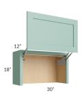 Midtown Mint Green Shaker 30" Countertop Wall Appliance Cabinet