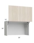 Milan Natural 30" Countertop Wall Appliance Cabinet
