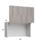 Milan Hazel 30" Countertop Wall Appliance Cabinet