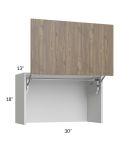 Milan Pecan 30" Countertop Wall Appliance Cabinet
