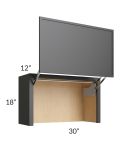 Vienna Black 30" Countertop Wall Appliance Cabinet