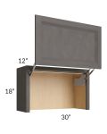 Salem Dark Grey 30" Countertop Wall Appliance Cabinet