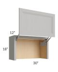 Salem Light Grey 30" Countertop Wall Appliance Cabinet