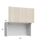 Milan Natural 33" Countertop Wall Appliance Cabinet