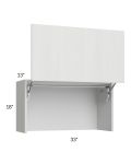 Milan Cream 33" Countertop Wall Appliance Cabinet