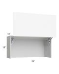 Milan White Matte 36" Countertop Wall Appliance Cabinet