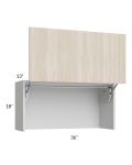 Milan Natural 36" Countertop Wall Appliance Cabinet