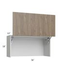 Milan Pecan 36" Countertop Wall Appliance Cabinet