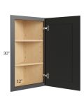 Midtown Black Shaker 12x30 Wall End Cabinet