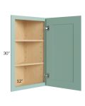 Midtown Mint Green Shaker 12x30 Wall End Cabinet