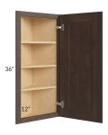 Tuscan Kona Brown 12x36 Wall End Cabinet