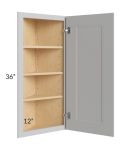 Tuscan Painted Grey 12x36 Wall End Cabinet