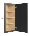 Vienna Black 12x36 Wall End Cabinet
