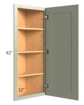 Midtown Pistachio Green Shaker 12x42 Wall End Cabinet